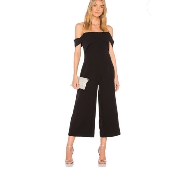NWT KEEPSAKE THE LABEL x REVOLVE Black Shooting Star Wide Leg Jumpsuit, … - Picture 1 of 9